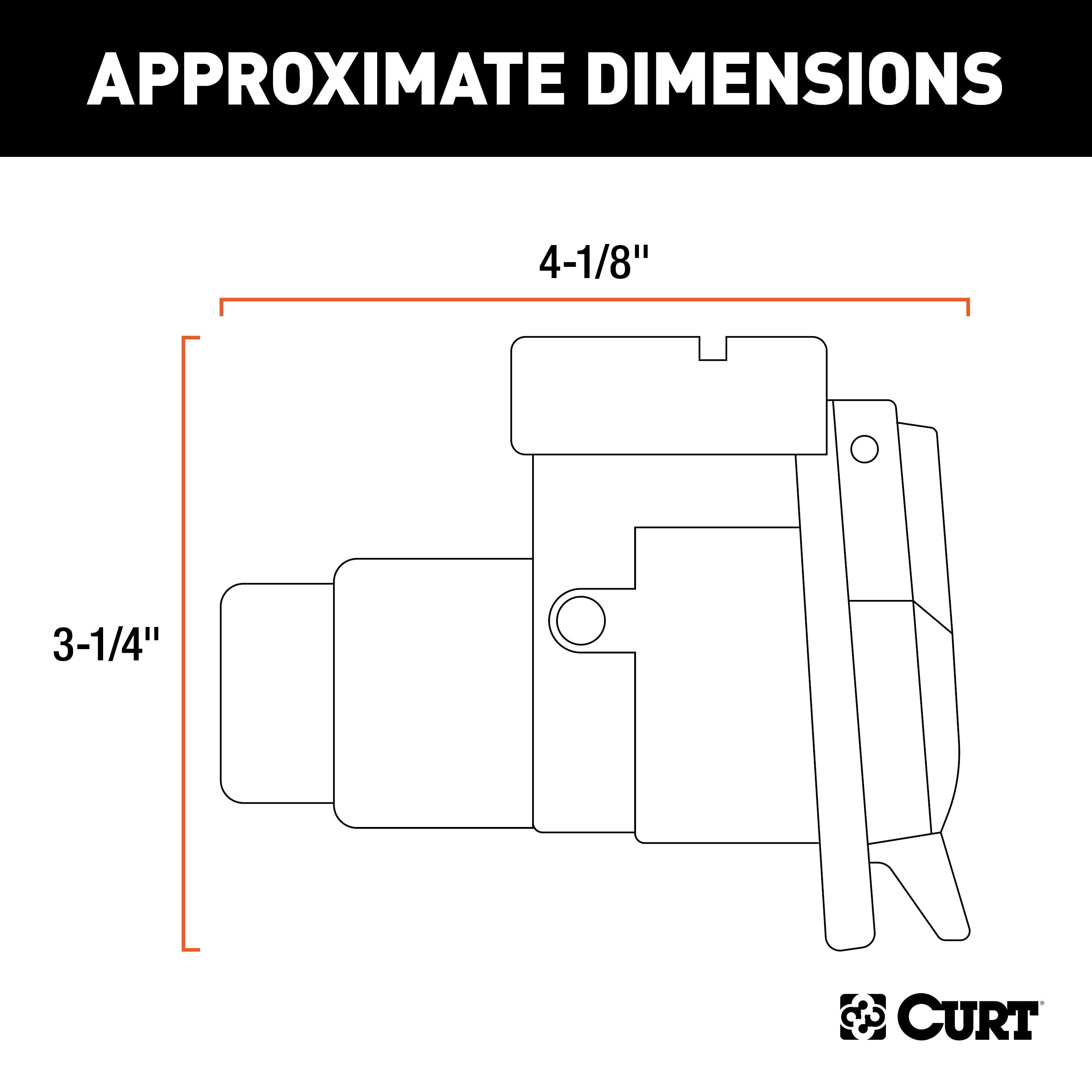 CURT Vehicle-Side 7-Pin RV Blade Trailer Wiring Harness Connector Model 58417