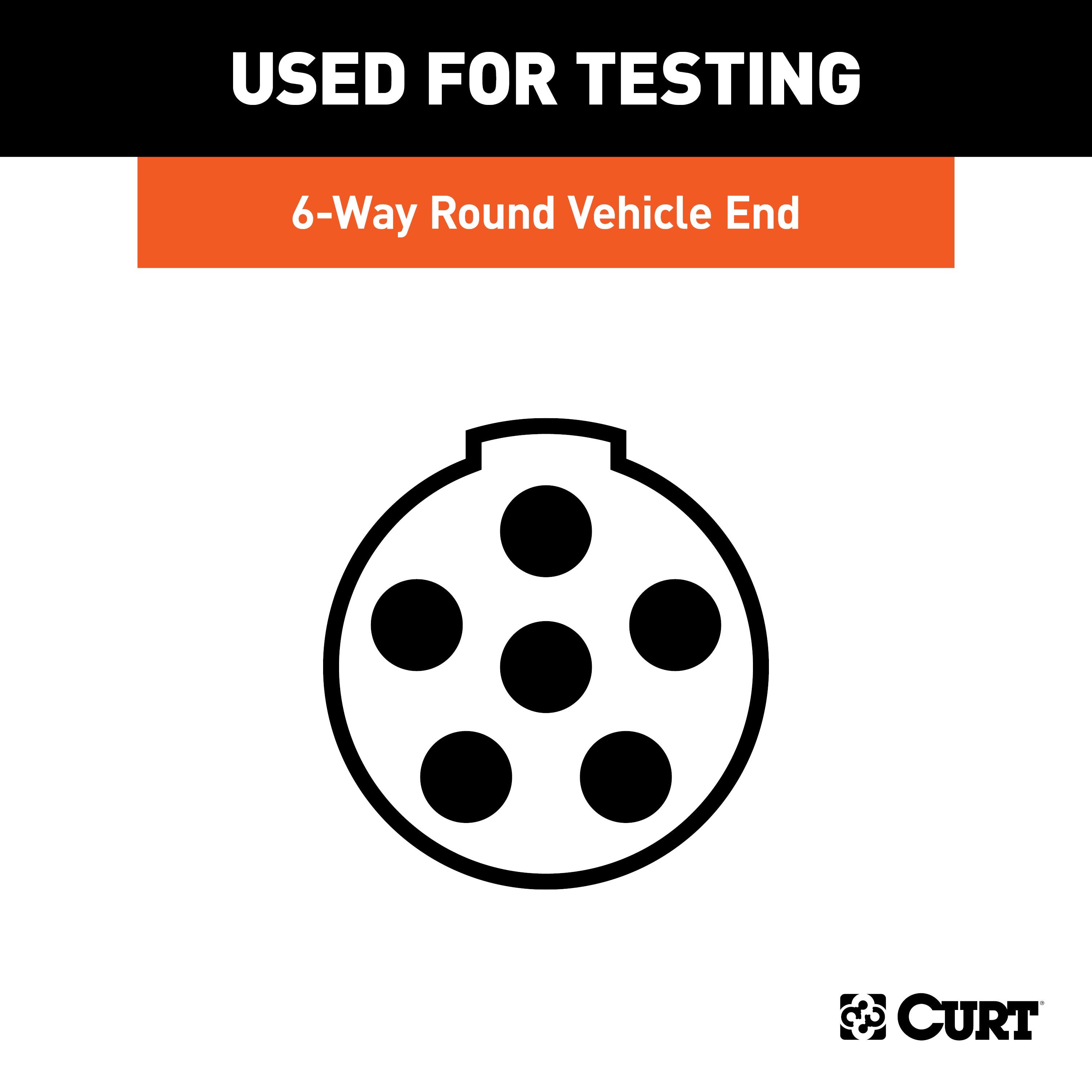 CURT 6-Pin Round Trailer Wiring Towing Vehicle Socket Tester Model 58650