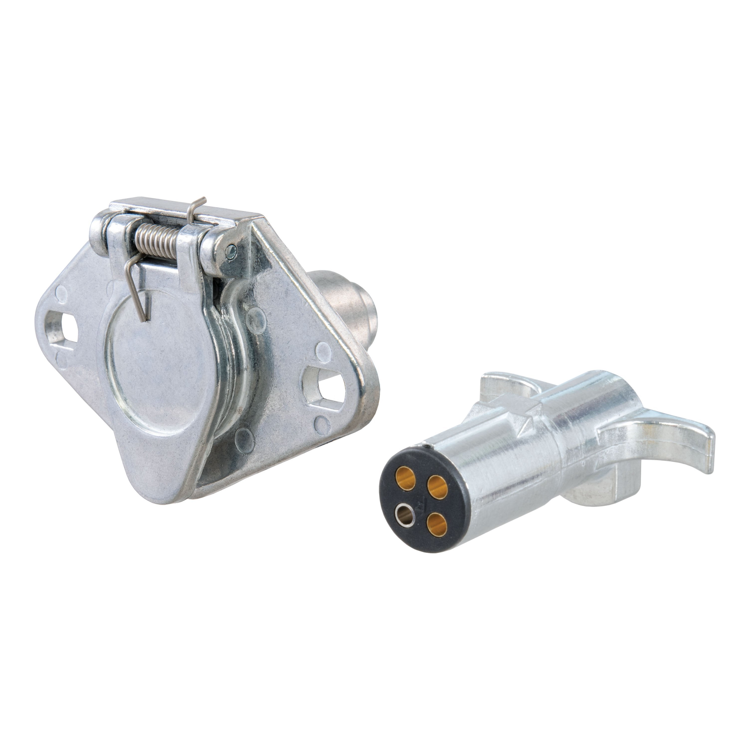 CURT Vehicle-Side and Trailer-Side 4-Pin Round Wiring Harness Connectors Model 58671