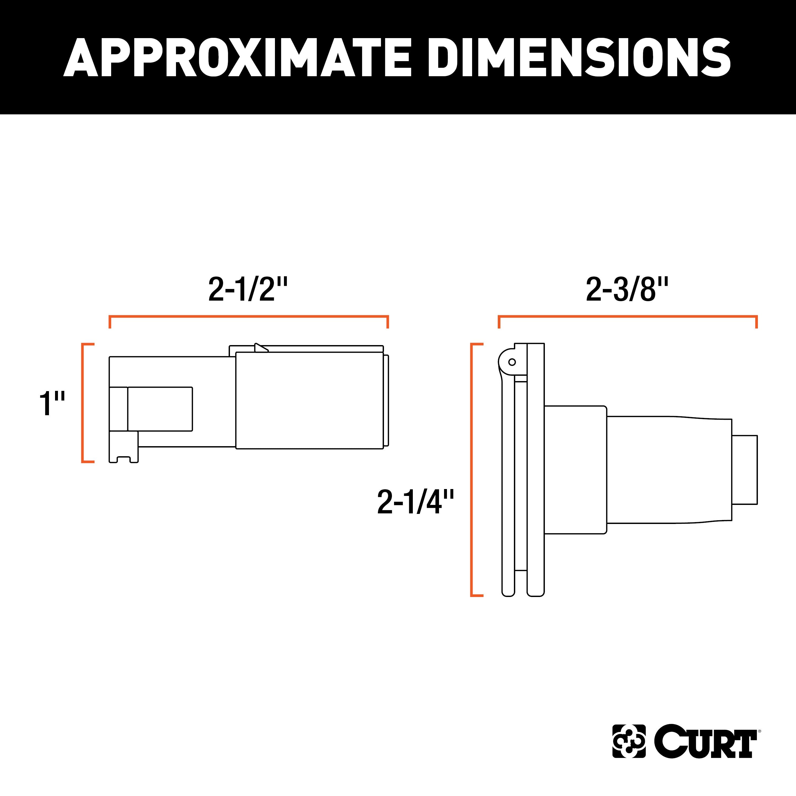 CURT Vehicle-Side and Trailer-Side 4-Pin Round Wiring Harness Connectors Model 58671