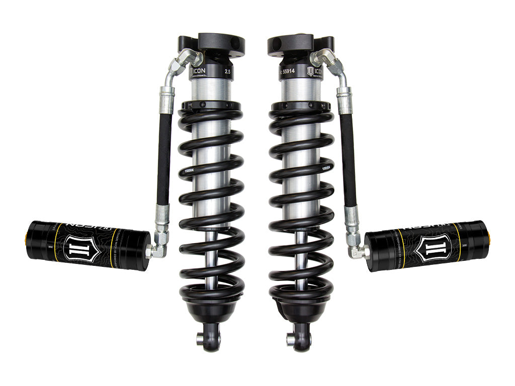 1996-2004 Toyota Tacoma 0-3 Inch Lift Front V.S. 2.5 Series Coilover Kit Extended Travel Remote Reservoir 700 Lbs/In Spring Rate Icon Vehicle Dynamics