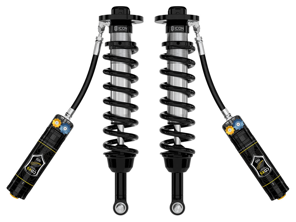 2022-2025 Toyota Tundra 1.25-3.5 Inch Lift 2023-2025 Sequoia 3-4.5 Inch Lift Front V.S. 2.5 Series Coilover Kit Remote Reservoir W CDXS Pair Icon Vehicle Dynamics