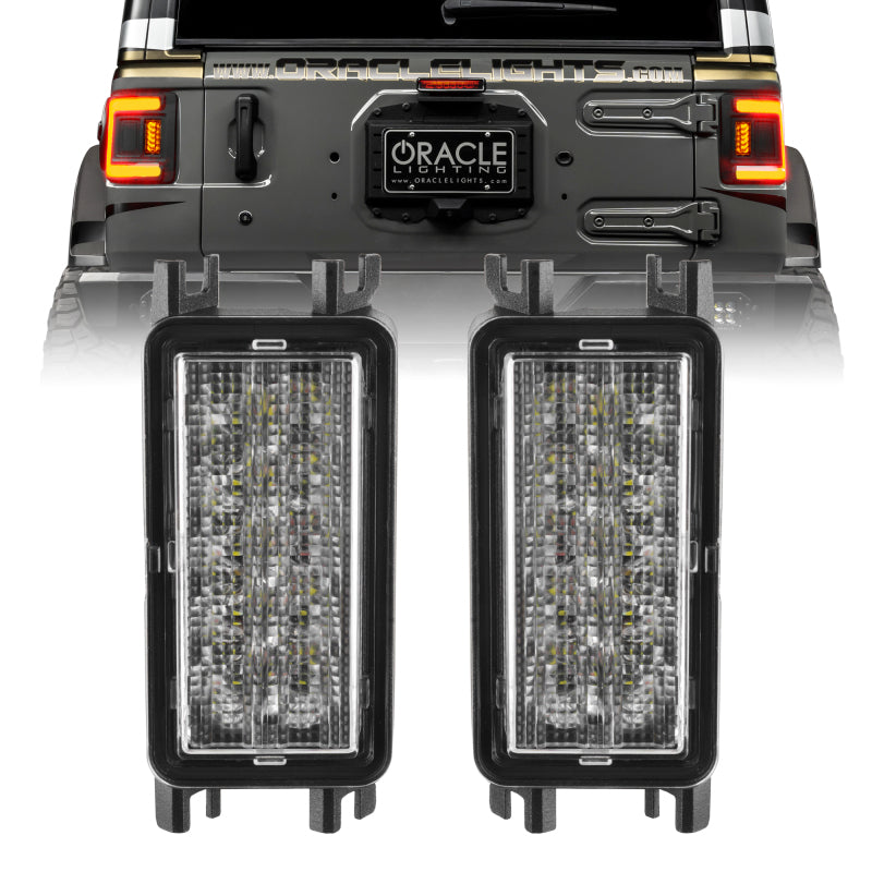 Oracle 2018+ Jeep Wrangler JL Dual Function Reverse LED Flush Taillight - Amber/White