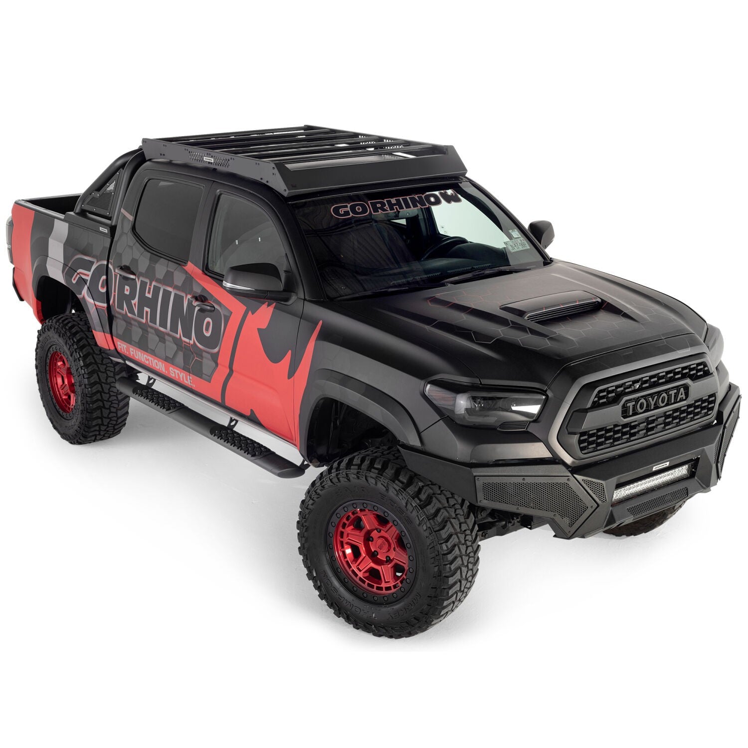 Ceros Low Profile Roof Rack Textured Black 2016-2023 Toyota Tacoma Go Rhino