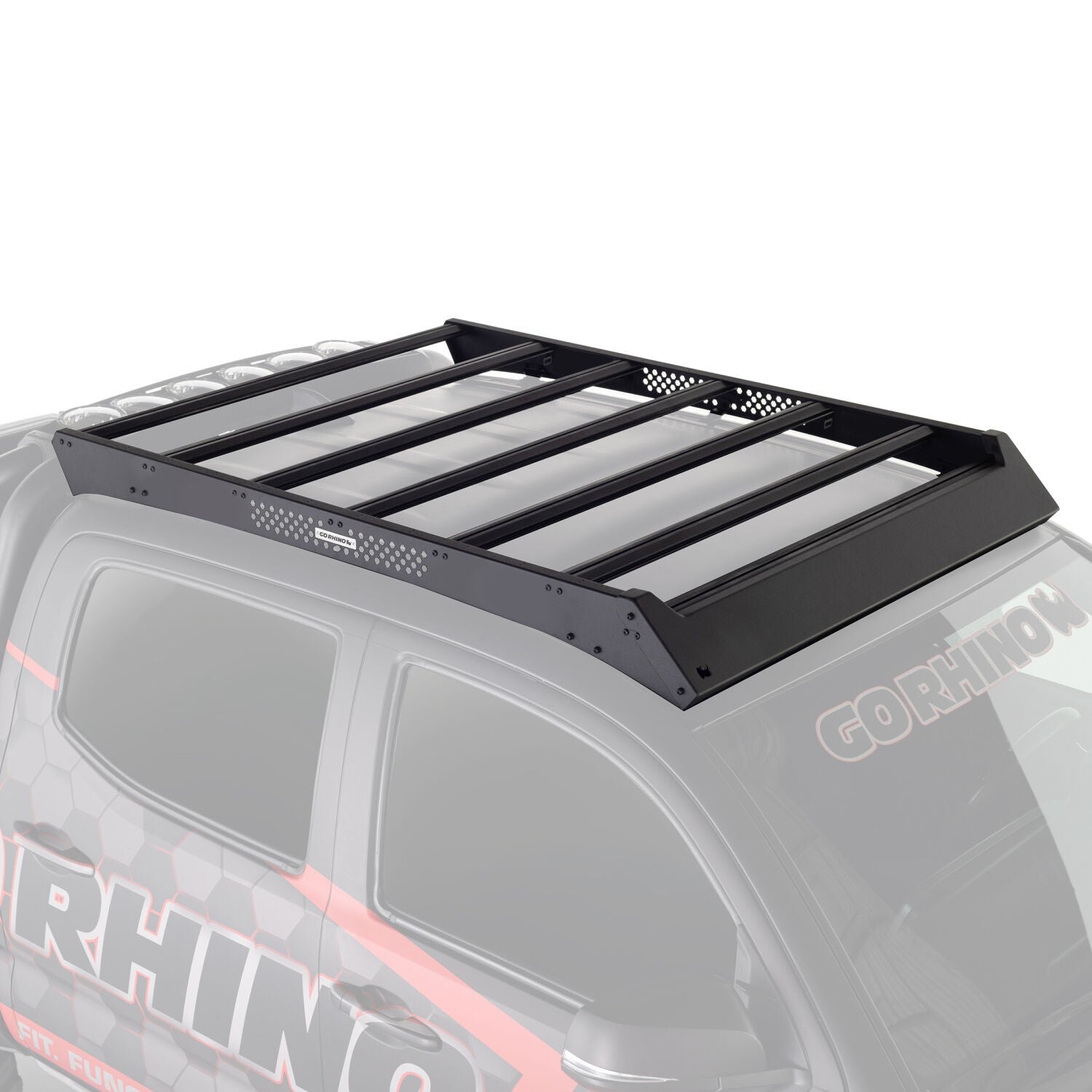 Ceros Low Profile Roof Rack Textured Black 2016-2023 Toyota Tacoma Go Rhino