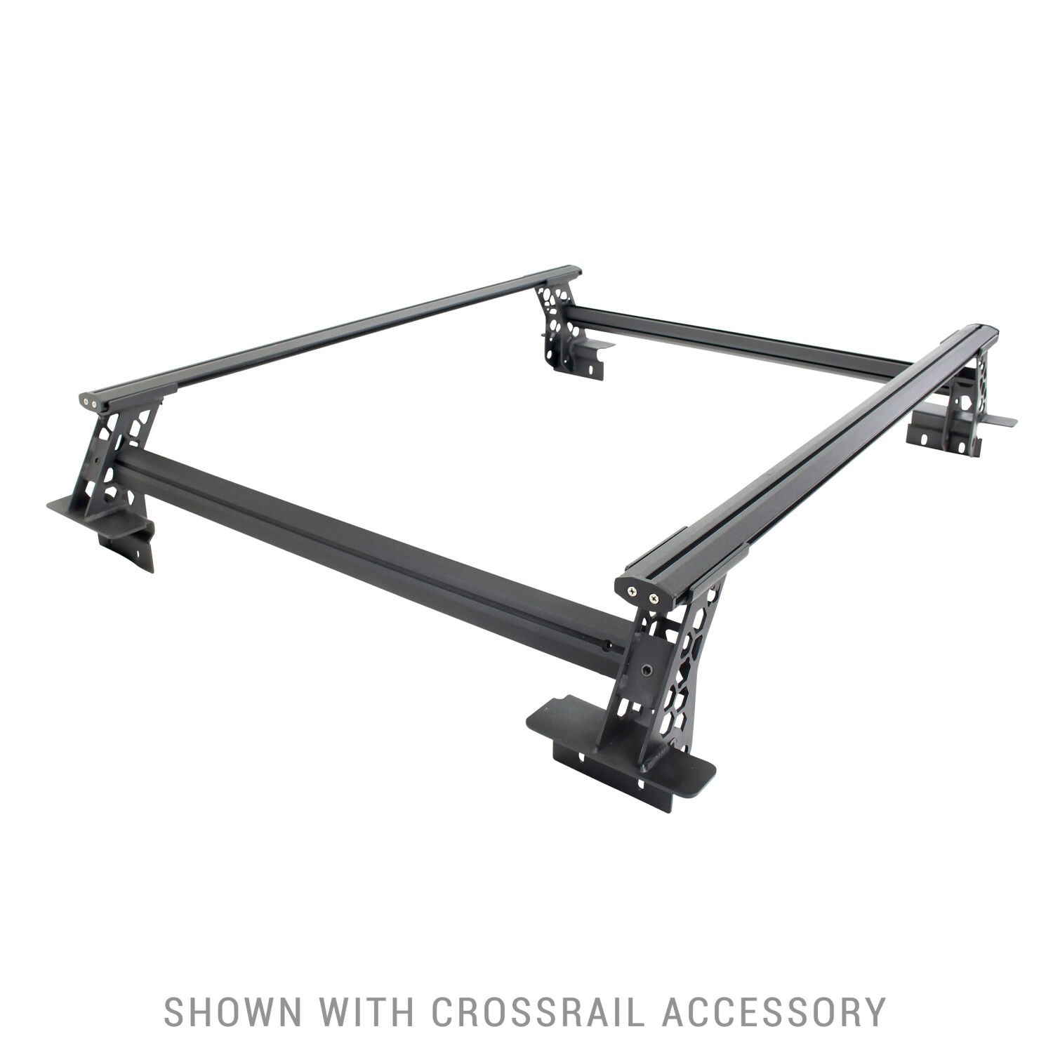 XRS Cross Bars Truck Bed Rail Kit for Full Sized Trucks without Tonneau Covers Textured Black 2007-2026 Toyota Tundra 2015-2026 Silverado/Sierra 2500 HD Go Rhino