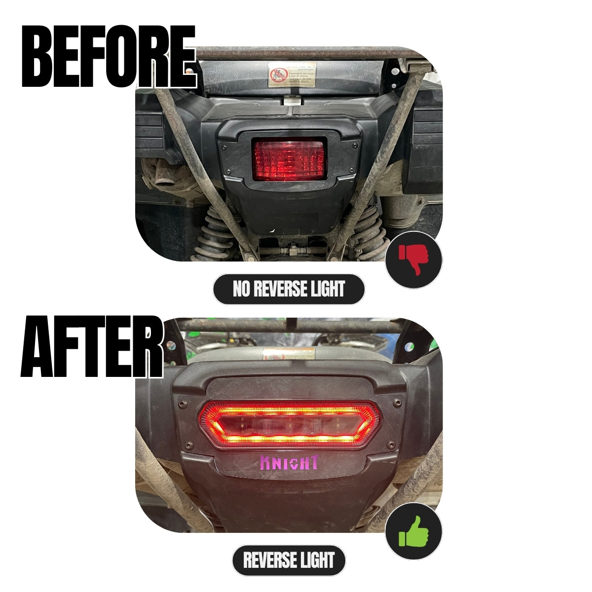 2007 to 2019 Yamaha Grizzly Tail Light with Reverse