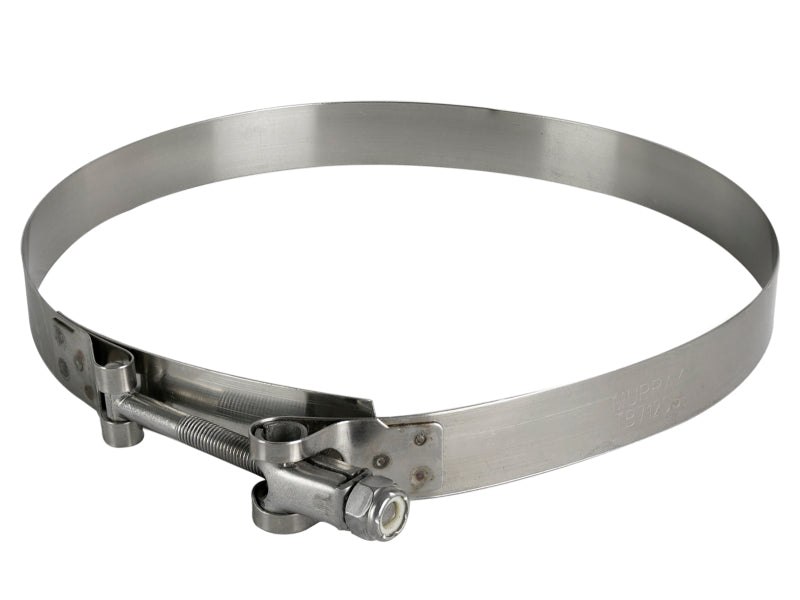 Stainless steel afe Magnum FORCE T-Bolt clamp kit for 6-13/16 to 7-1/8 inch ID range, designed for secure connections.