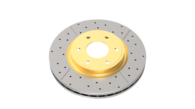 DBA 99-04 Jeep Grand Cherokee Rear Street Series Drilled & Slotted Rotor w/Gold Hat