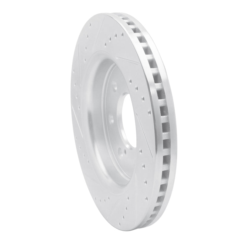 R1 10-14 Ford F-150 4WD Front Right Drilled & Slotted Silver Brake Rotor