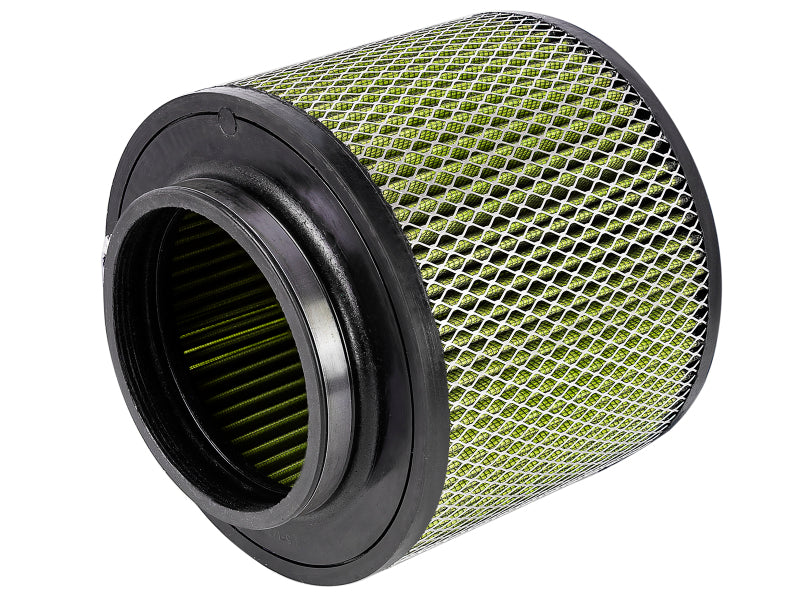 afe Magnum FORCE replacement air filter with expanded metal, measuring 5.5 inches front, 9 inches back, 9 inches top, and 7 inches height.