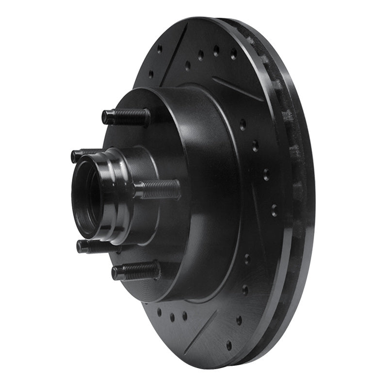 R1 98-02 Ford Ranger (USA/Canada) Front Left Drilled & Slotted Black Brake Rotor