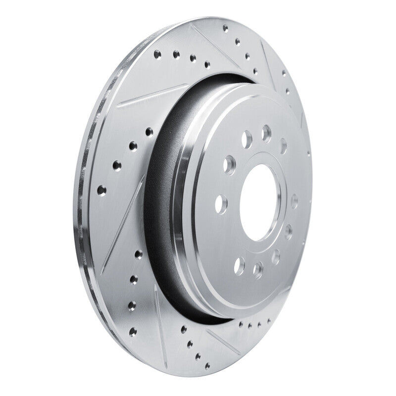R1 21-25 Jeep Grand Wagoneer Rear Right Drilled & Slotted Silver Brake Rotor