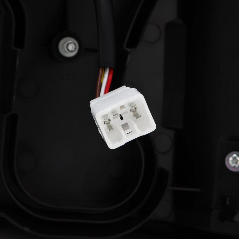 AlphaRex LUXX-Series LED tail light connector for 03-09 Toyota 4Runner, featuring a black housing design.