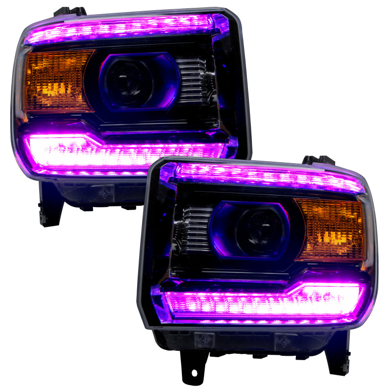 Oracle 14-15 GMC Sierra Headlight DRL Upgrade Kit - ColorSHIFT w/ BC1 Controller