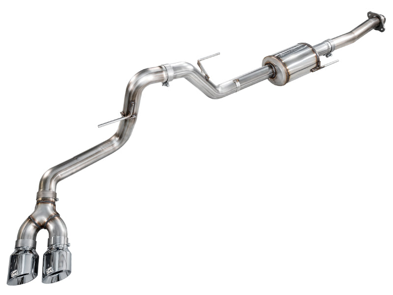 AWE Tuning 21-25 Ford F150 (14th Gen Reg Cab) Cat-Back Exhaust - 4.5in Dual Side Exit Chrome Tips