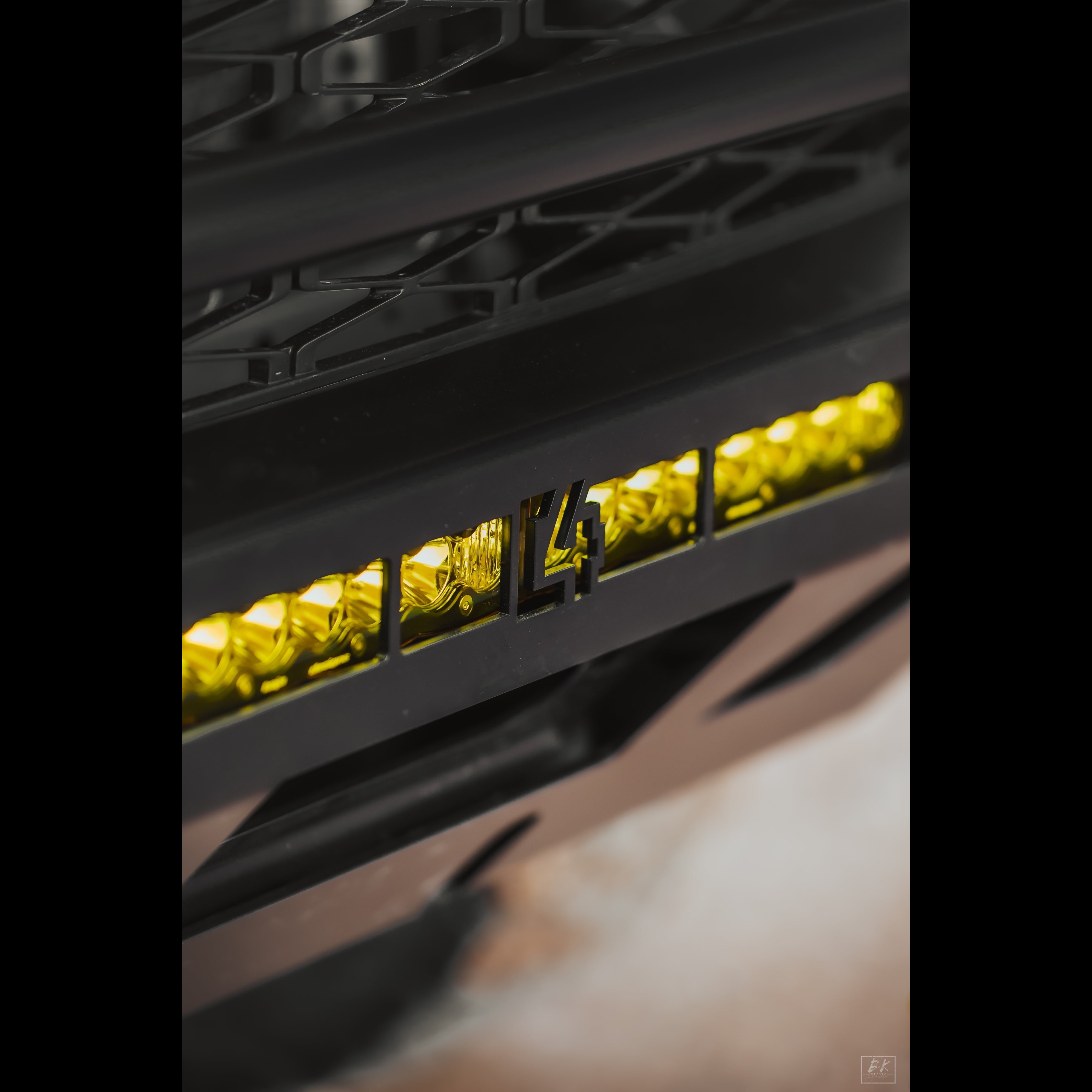 Lo-Pro winch bumper for 5th Gen 4Runner, featuring a sleek design and integrated LED lighting for enhanced visibility.