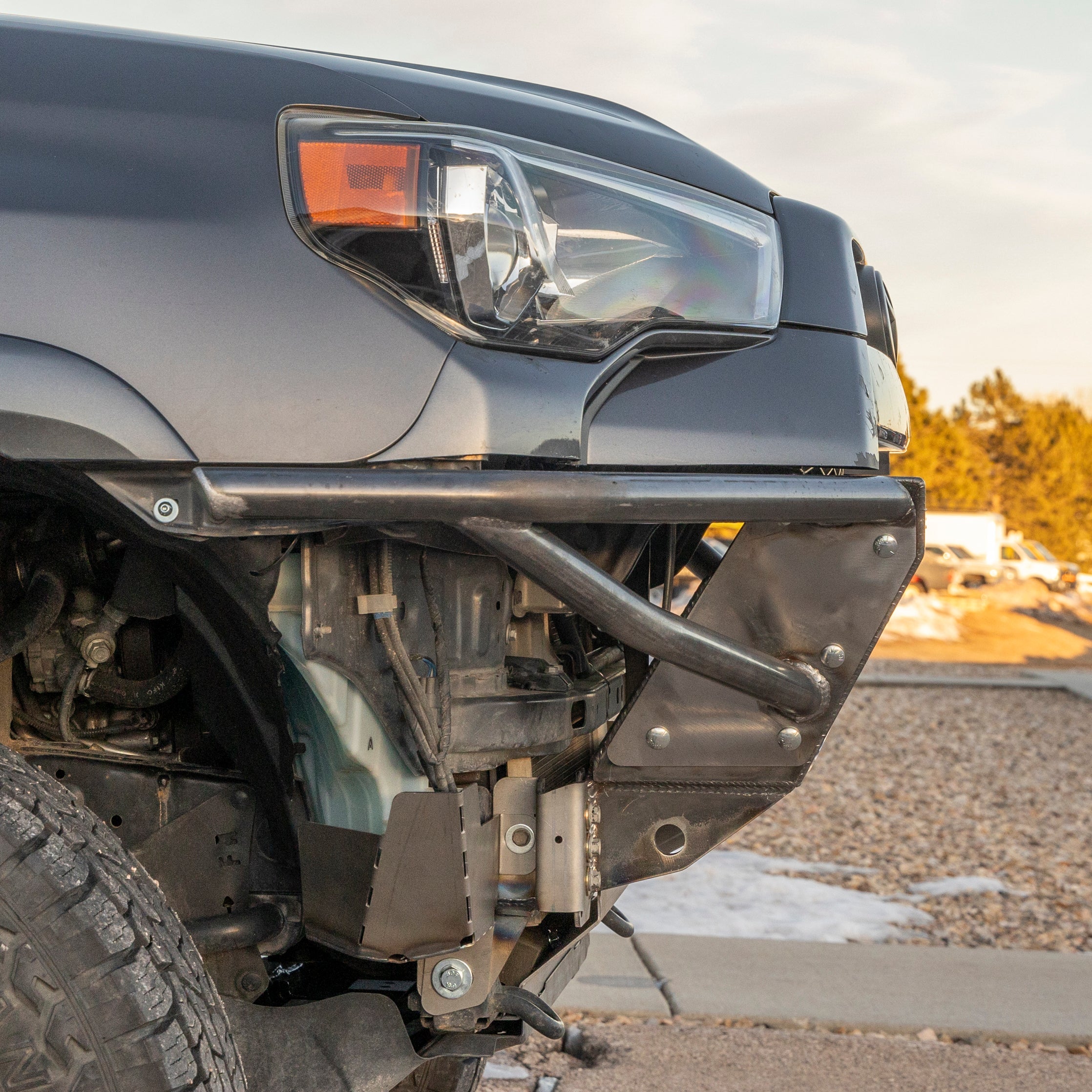 4Runner Rock Runner front bumper for 5th Gen models with 1-inch body lift, designed for enhanced off-road performance.