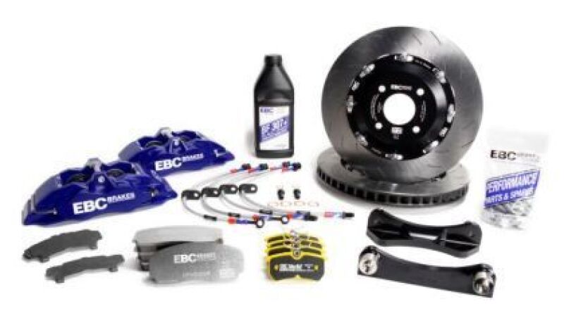 EBC Racing Volkswagen Polo GTI (AW) Blue Apollo-6 Calipers 355mm Rotors Front Big Brake Kit