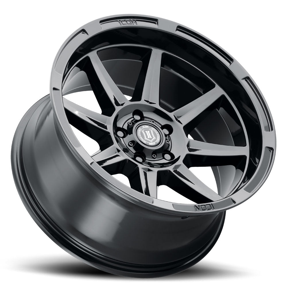 Bandit 20 X 10 / 5 X 150 -24MM Offset 4.5 Inch Back Space Gloss Black, ICON Alloys