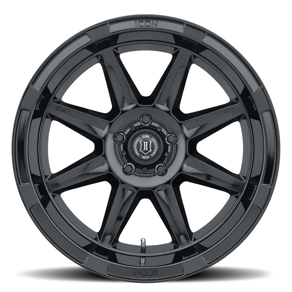 Bandit 20X10 / 5X5 / -24MM / 4.5 Inch Back Space Gloss Black, ICON Alloys