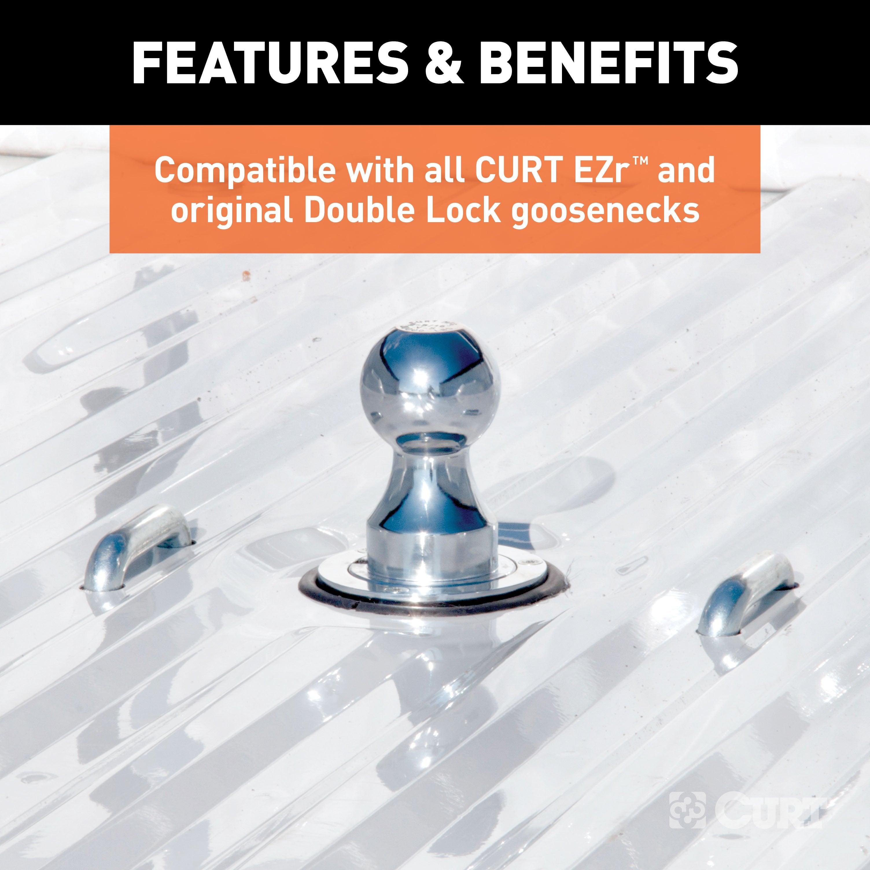 CURT Replacement Double Lock Gooseneck Ball, 30,000 lbs, 2-5/16-Inch Diameter Model 60616