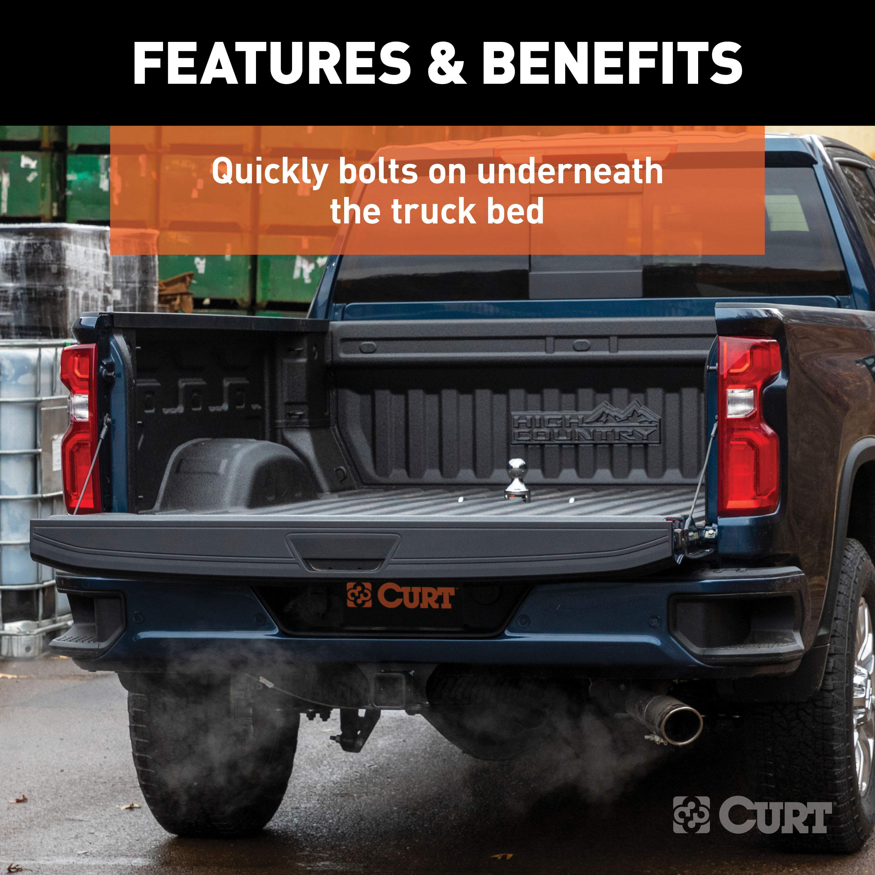 CURT Factory Original Equipment Style Gooseneck Hitch, 38,000 lbs. 2-5/16-In Ball, Fits Select Chevy Silverado, GMC Sierra 2500, 3500 HD Model 60642