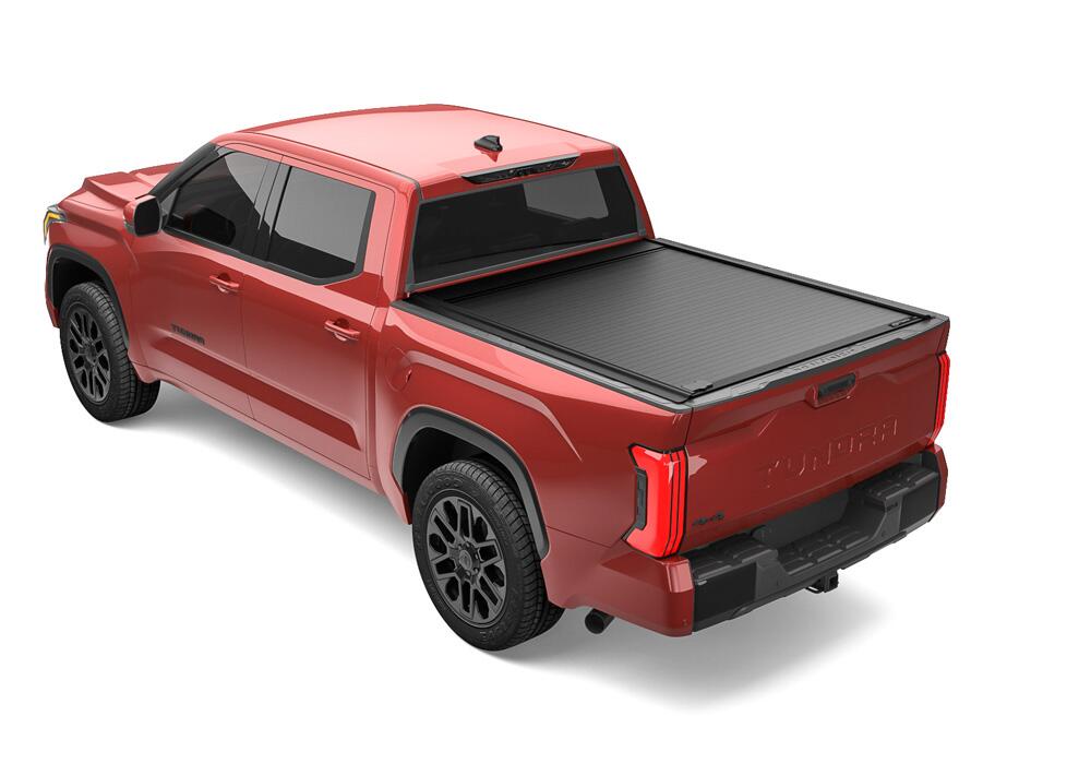 RetraxOne MX Retractable Tonneau Cover Matte One Piece Polycarbonate Finish 2022-2026 Toyota Tundra Regular/Double Cab 6' 7 inch Bed without Deck Rail System without Stake Pockets