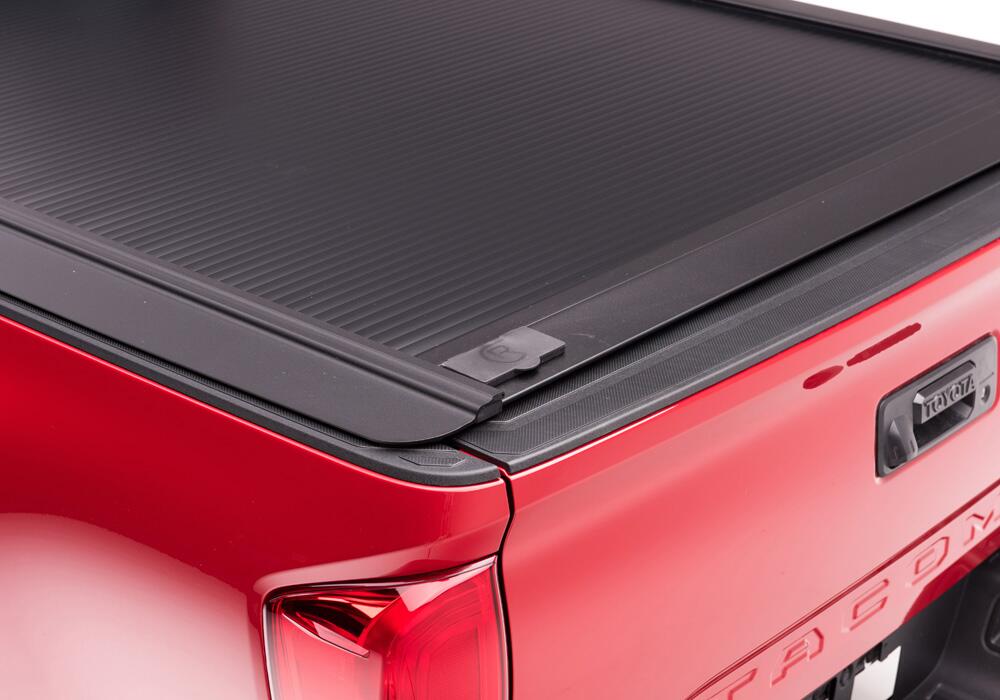 RetraxOne MX Retractable Tonneau Cover Matte One Piece Polycarbonate Finish 2022-2026 Toyota Tundra Regular/Double Cab 6' 7 inch Bed with Deck Rail System without Stake Pockets