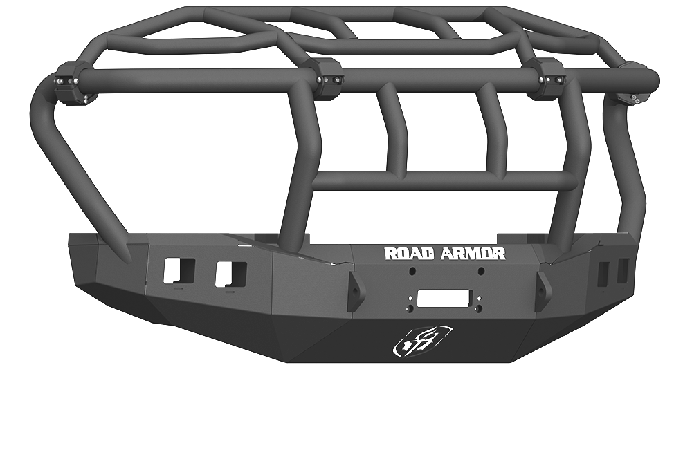 Stealth Front Winch Bumper Titan II Guard | Intimidator - Texture Black 2017-2022 Ford F-450 F-550