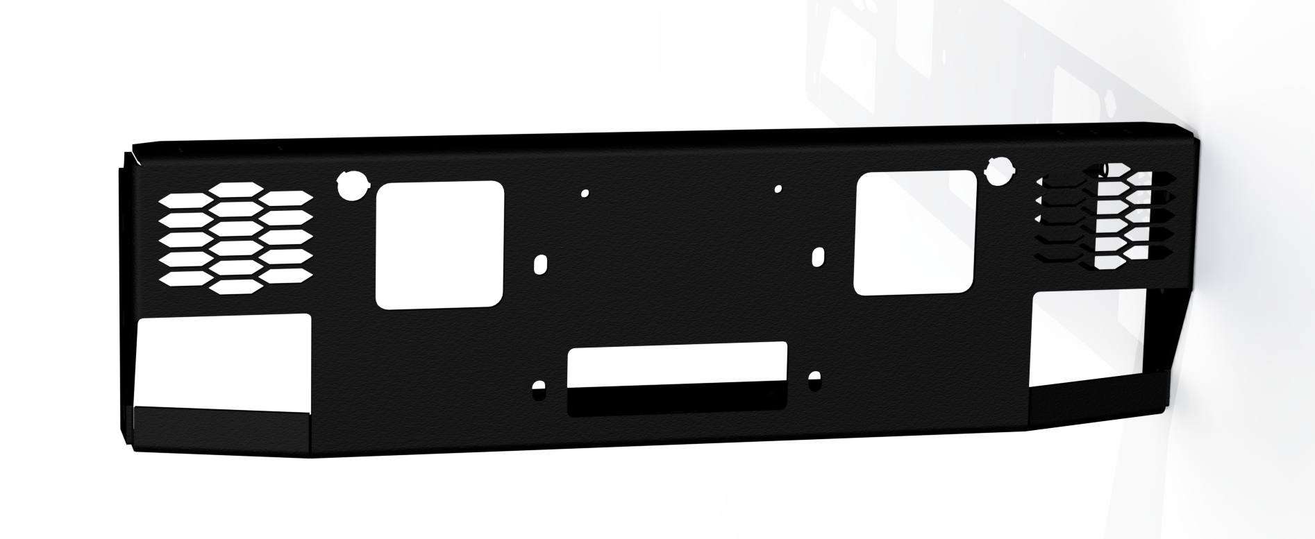 Vaquero Front Bumper Accessory Winch Plate - Texture Black 2021-2023 Ford F-150