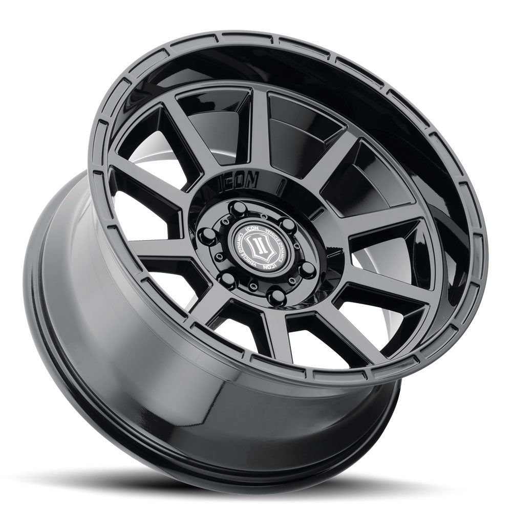 Recoil 20 X 10 / 5 X 150 -24MM Offset 4.5 Inch Back Space Gloss Black, ICON Alloys