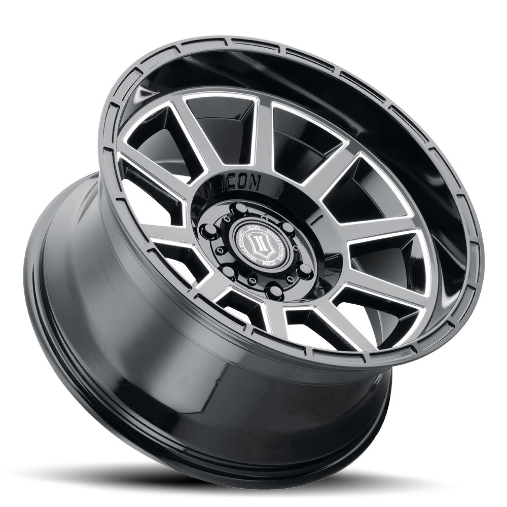Recoil- 20 X 10 / 5 X 5 / -24 MM / 4.5 Inch Back Space Gloss Black, ICON Alloys