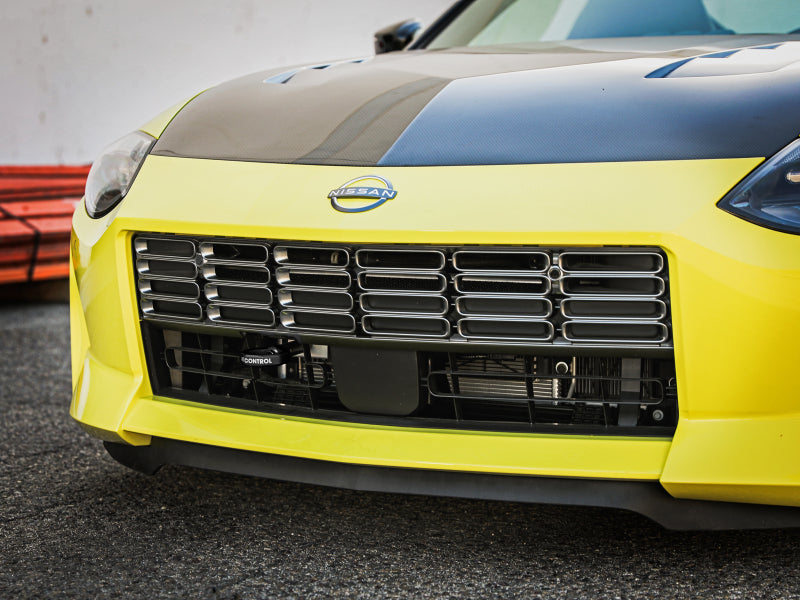 aFe CONTROL Tow Hook for Nissan Z 2023-2025 V6-3.0L, showcasing a sleek front design and enhanced towing capability.