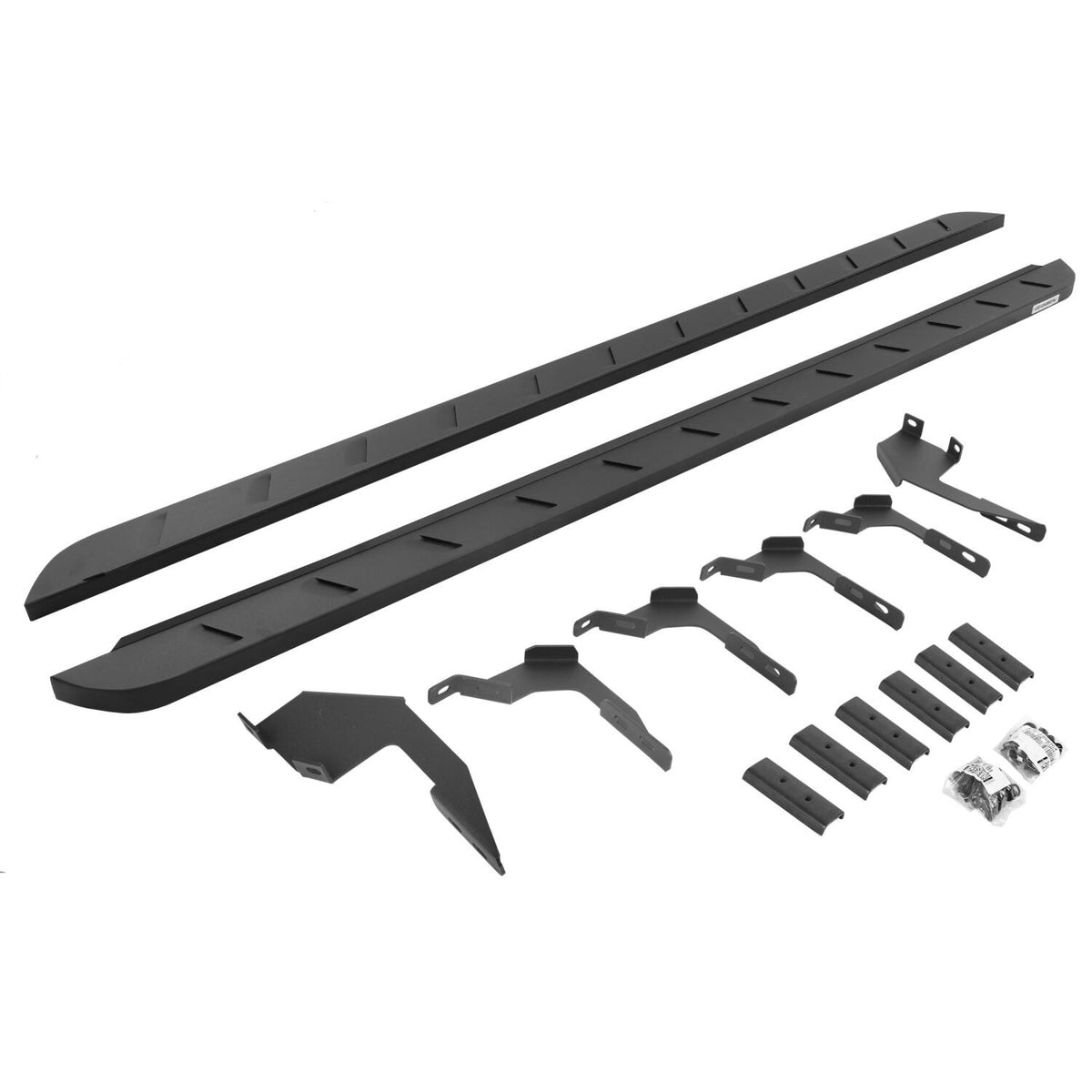 RB10 Slim Line Running Boards With Mounting Brackets Curved Textured Black 2019-2026 Ford Ranger Go Rhino