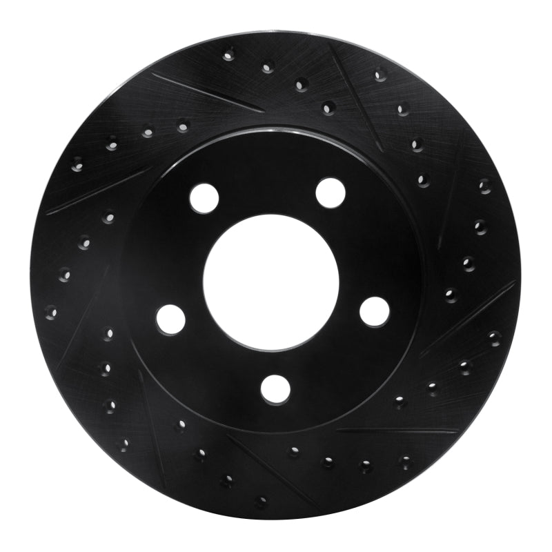 R1 80-89 American Motors Eagle Front Right Drilled & Slotted Black Brake Rotor