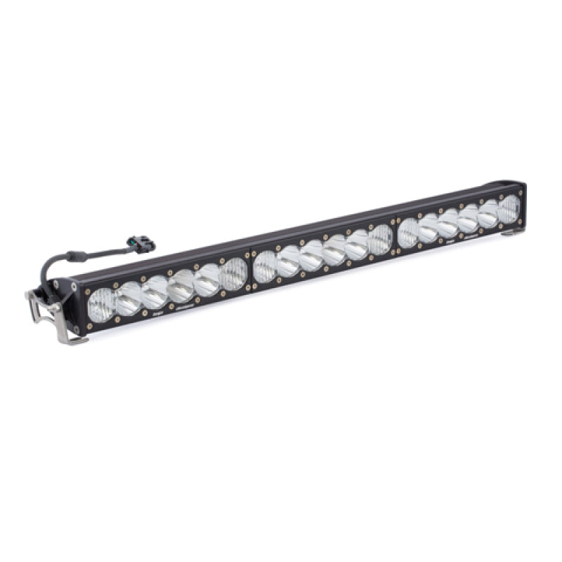 Baja Designs OnX6 Series 30in LED light bar with a driving combo pattern for enhanced visibility and off-road performance.