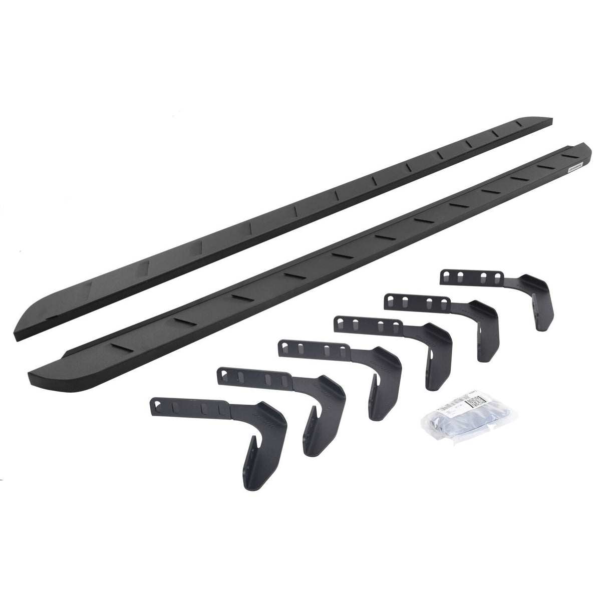 RB10 Slim Line Running Boards With Mounting Brackets Curved Textured Black 1999-2016 Ford F-250/F-350 Go Rhino