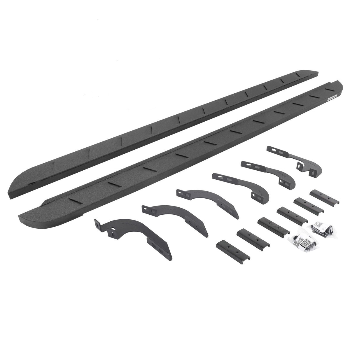 RB10 Slim Line Running Boards with Mounting Brackets Kit Protective Bedliner coating 2024-2026 Toyota Tacoma Go Rhino