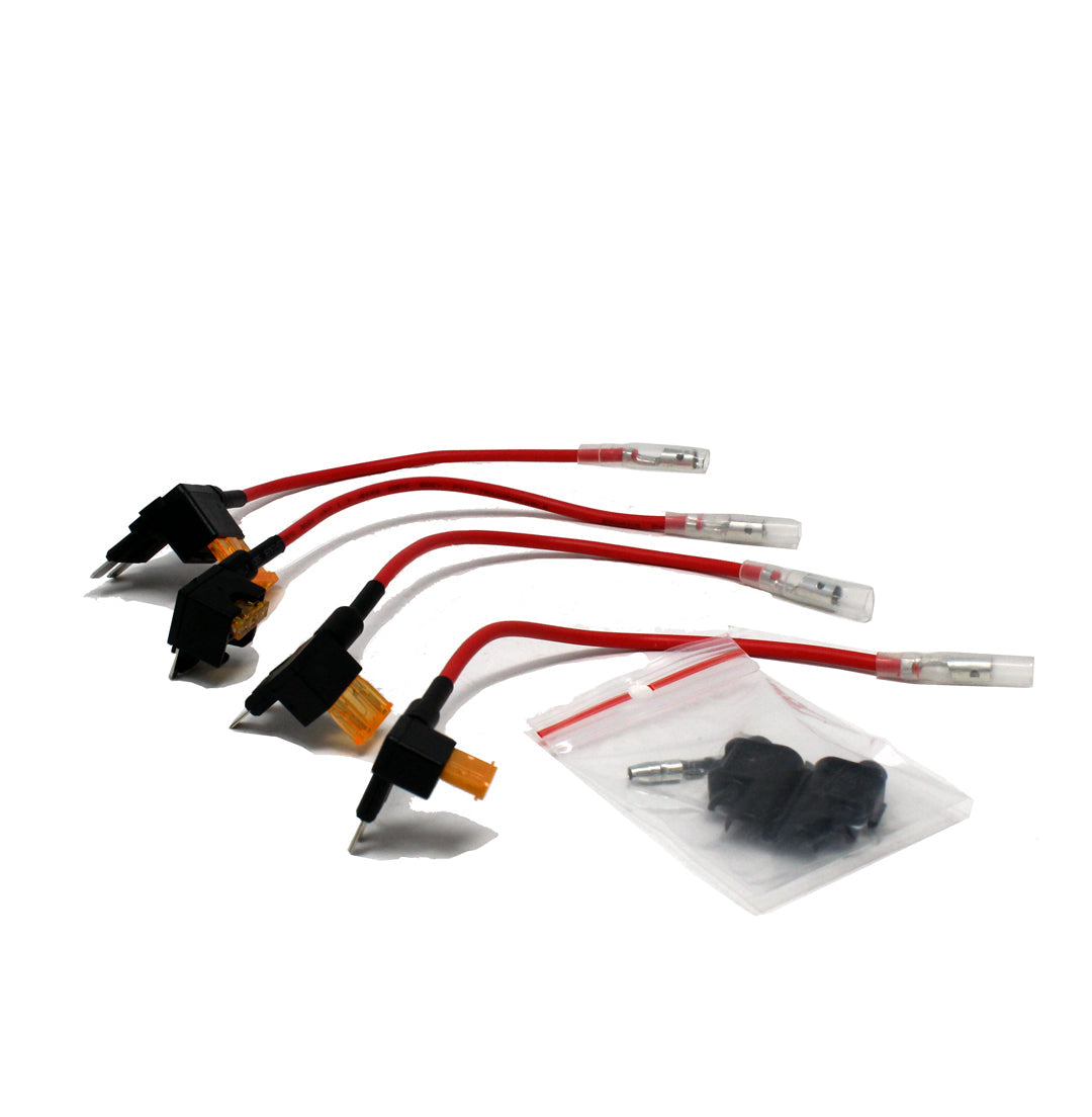 Baja Designs Wiring Harness Fuse Tap Kit with connectors and fuses for easy installation of offroad lighting.