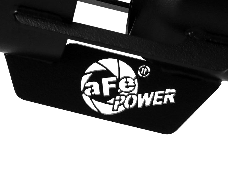 Black aFe MACH Force-Xp exhaust tip with 3-inch inlet, 4-inch outlet, and 15-inch length, featuring aFe Power logo.