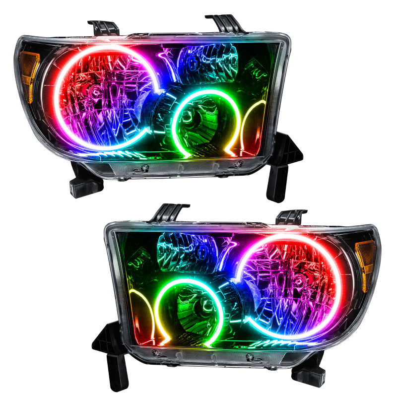 Oracle 07-11 Toyota Tundra Pre-Assembled Headlights - Black Housing - w/o Controller