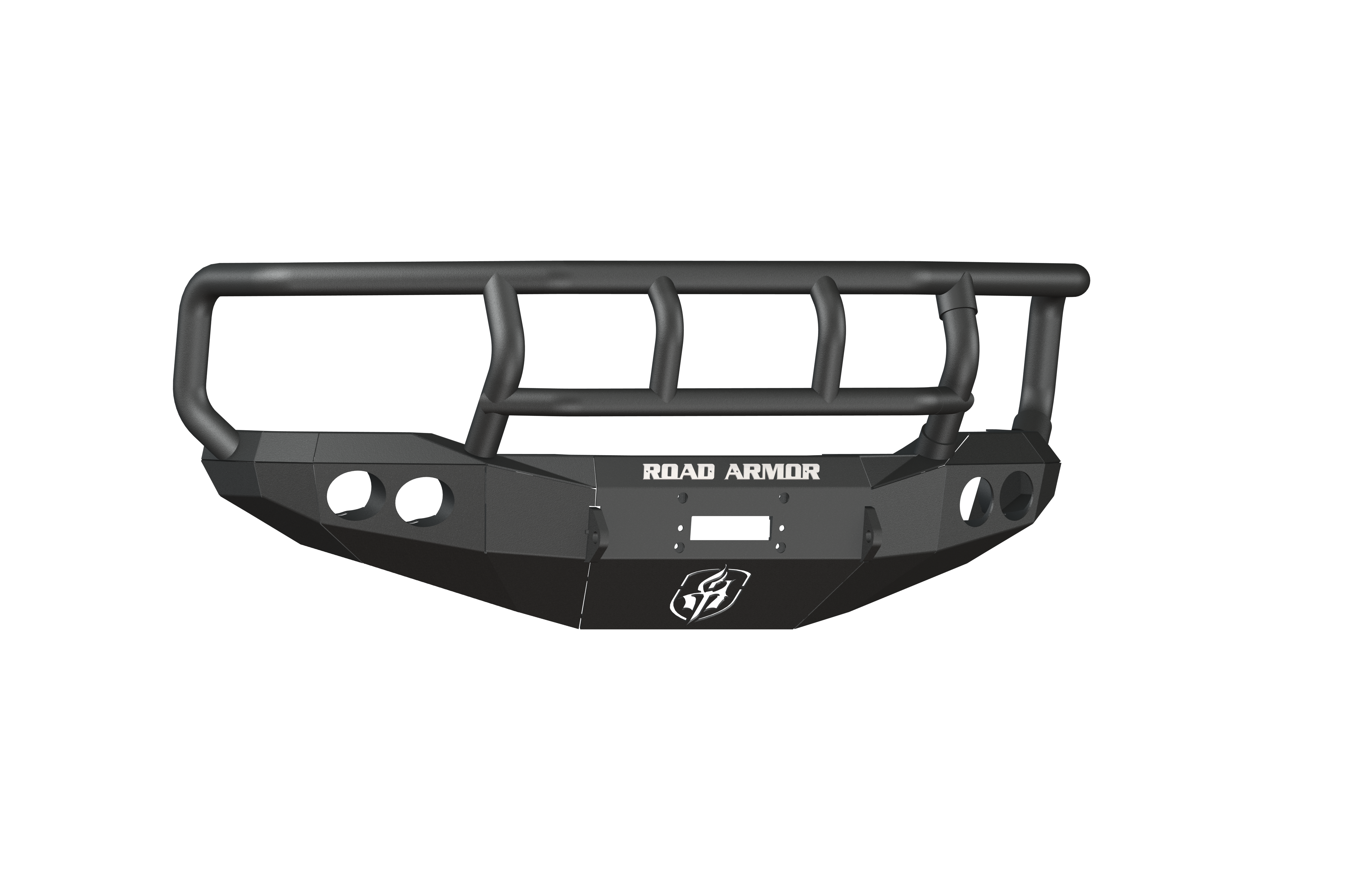Stealth Front Winch Bumper Titan II Guard | Round Holes - Texture Black 1999-2004 Ford F-250 F-350 F-450 Excursion