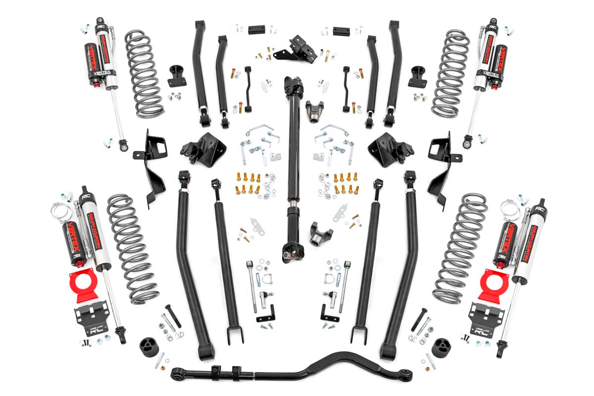 6 Inch Long Arm Suspension Lift Kit w/Vertex Shocks 18-20 Wrangler JL 4 Door Rough Country