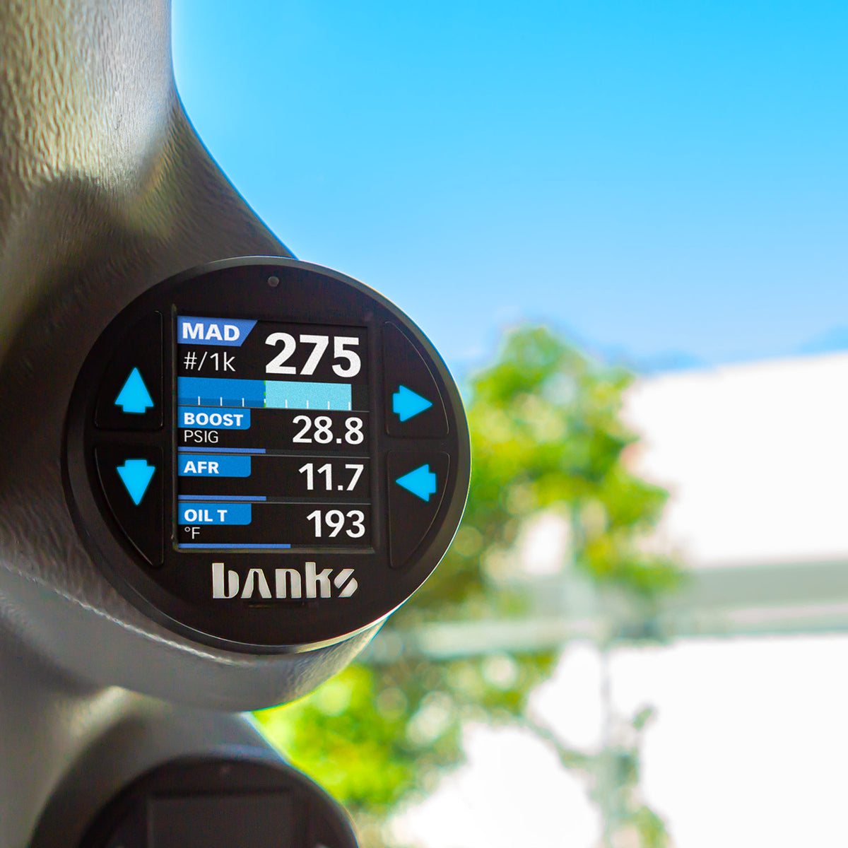 Derringer Tuner with ActiveSafety and Banks iDash Super Gauge 11-19 Ford 6.7 Banks Power
