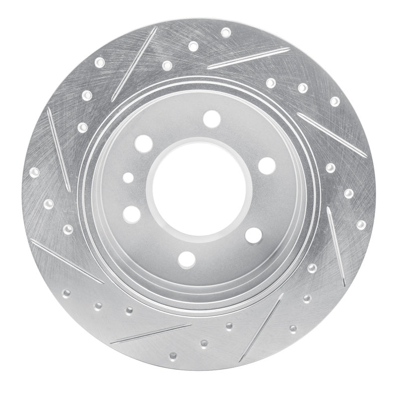 R1 06-18 Dodge Sprinter 3500 Rear Right Drilled & Slotted Silver Brake Rotor