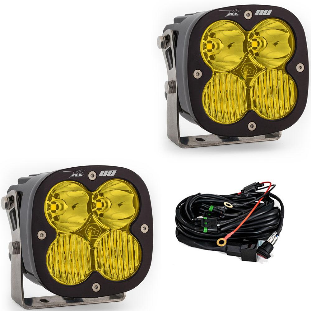 LED Light Pods Amber Lens Pair XL80 Series Baja Designs