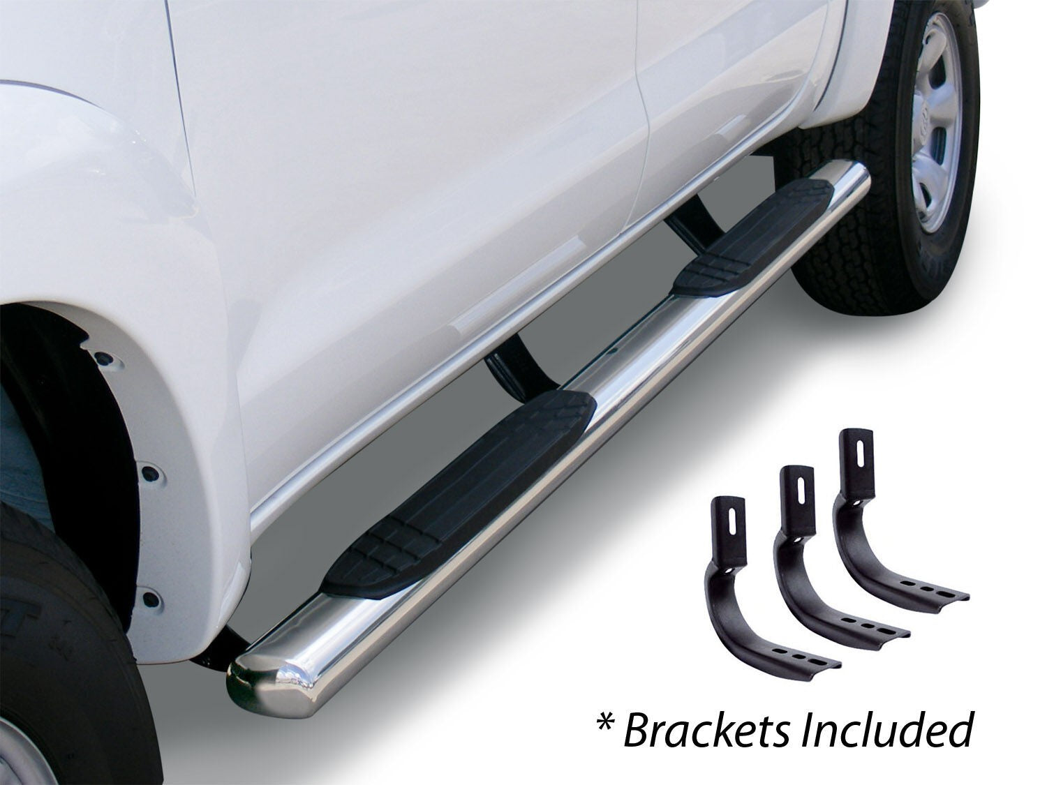 4 Inch OE Xtreme SideSteps With Mounting Bracket Kit Textured Black 2015-2026 Ford F-150 Go Rhino