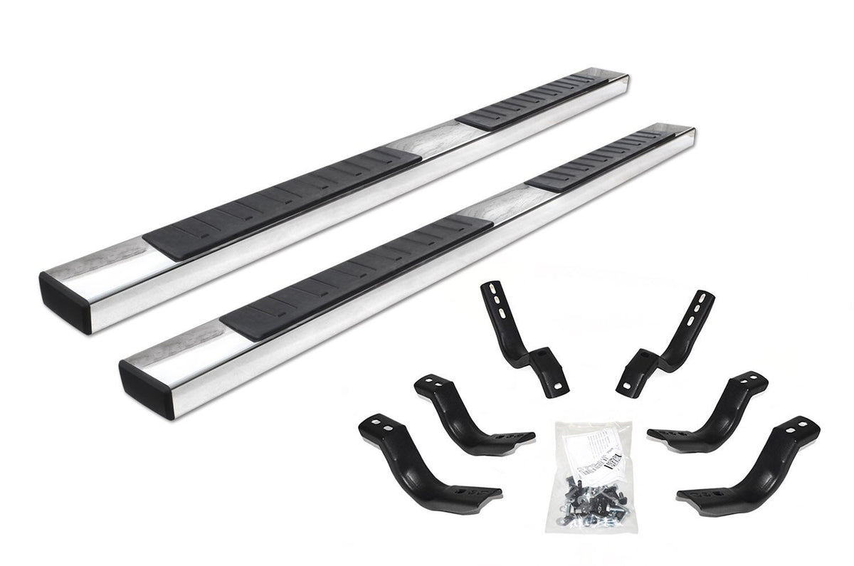 6 Inch OE Xtreme II Side Steps with Mounting Brackets Kit Polished Stainless Steel 2024-2026 Toyota Tacoma Go Rhino