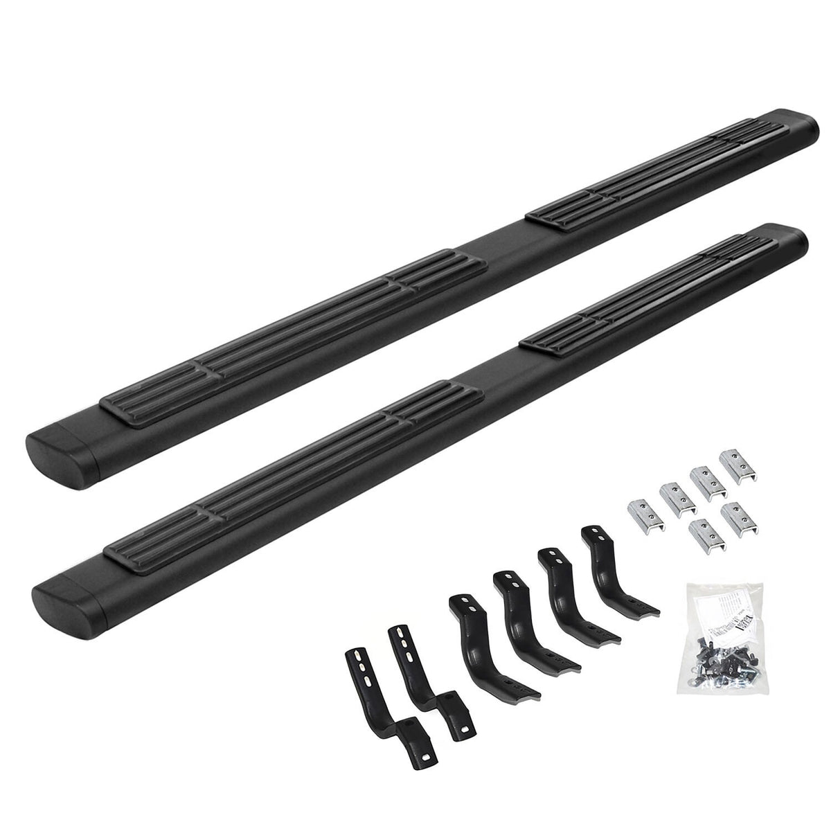 6 Inch OE Xtreme SideSteps With Mounting Bracket Kit Textured Black 2019-2026 Silverado/Sierra 1500/2500 HD Go Rhino